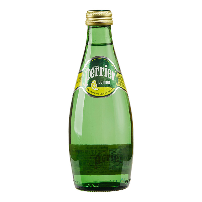 巴黎水(Perrier) 柠檬味 330ml*24玻璃瓶 气泡水 含气饮料