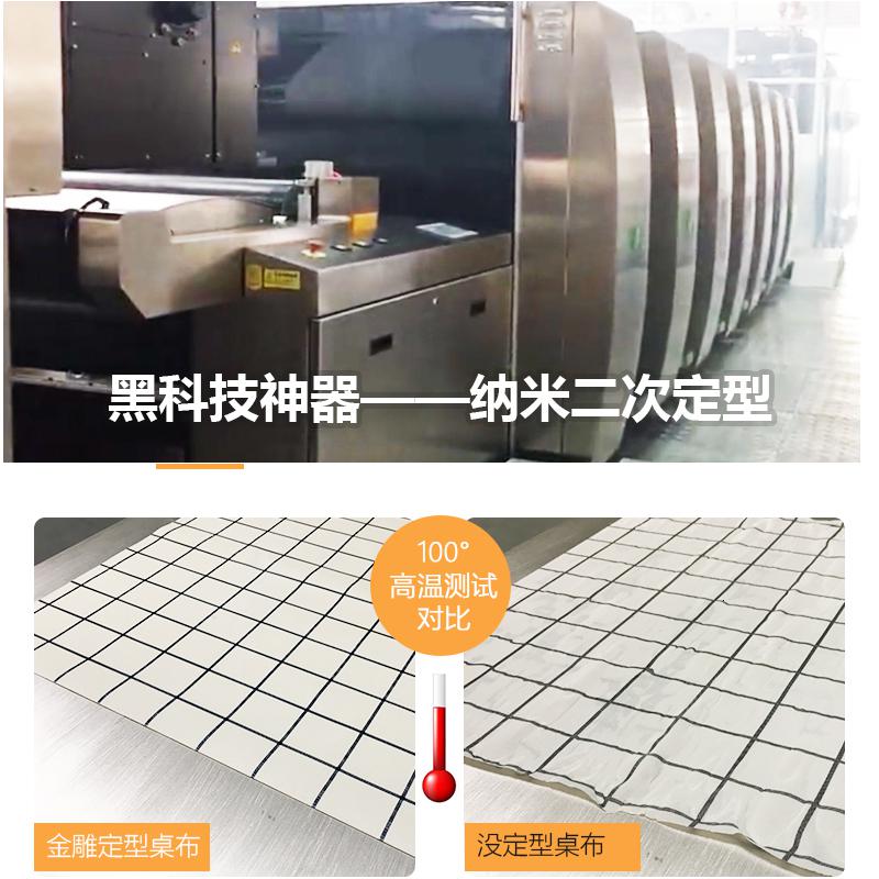 美帮汇圆桌桌布布艺防水防油隔热免洗茶几布餐桌垫欧式塑料台布圆形家用高清大图