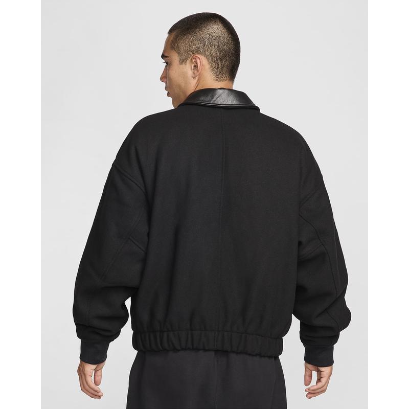 耐克(NIKE)男款重羊毛校队风格夹克复古质感加厚保暖防风外套