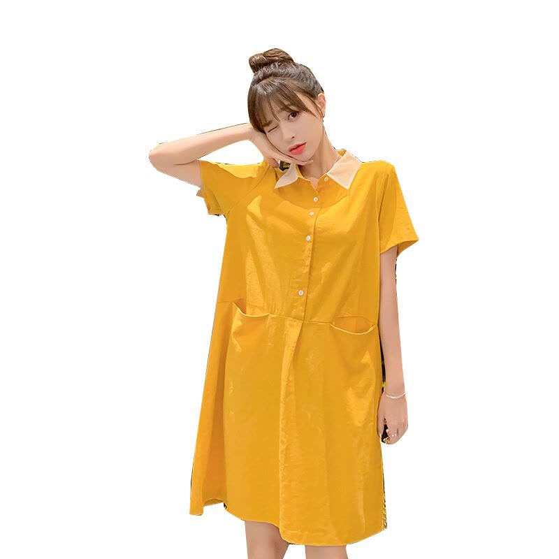 迪鲁奥(DILUAO)孕妇装夏装时尚款哺乳连衣裙色宽松显瘦夏天孕妇裙2021中长款图片