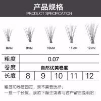 稻草人10根新手学生自然嫁接假睫毛 单株单簇 种植眼睫毛 仿貂毛 8mm