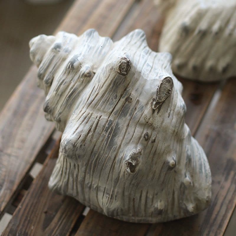 美帮汇海螺花盆 花器 陶艺 土培 仿古做旧摆件装饰园艺庭院 海螺花器大 中图片