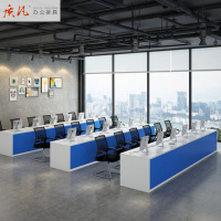 质凡房产中介办公桌简约旅行社服务吧台中介公司前台接待台迎宾咨询台