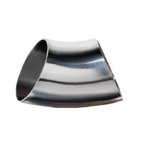 盛京联硕304不锈钢卫生级45度焊接弯头 个