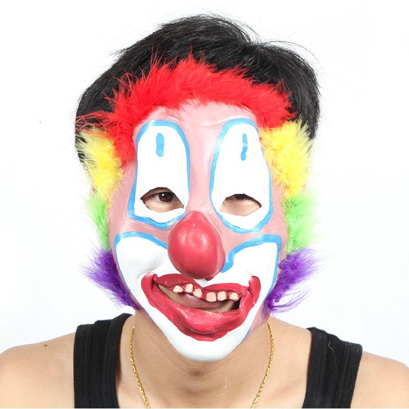 万圣节鬼节化装舞会道具搞笑小丑面具彩色卷
