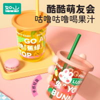 如山聚嗨杯水杯杯子喝塑料儿童宝宝防摔家用可爱卡通吸管喝奶外出孕婴童水杯