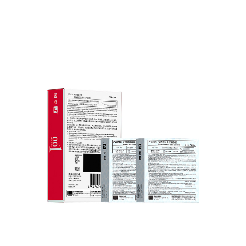 冈本避孕套[情趣]8片装隐润薄螺纹安全套 超薄款 男用成人情趣计生用品byt