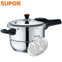 苏泊尔(SUPOR)压力锅YS22E 银河星304不锈钢 22cm 电磁炉燃气灶通用