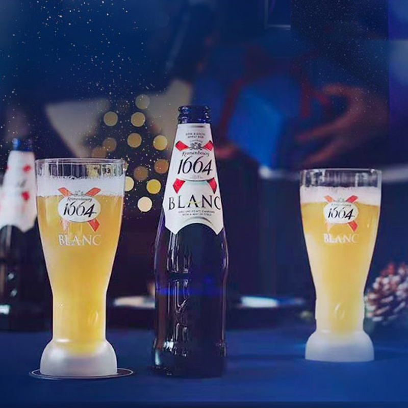 Kronenbourg1664白啤酒法国凯旋克伦堡精酿小麦白啤218ml*24瓶整箱装