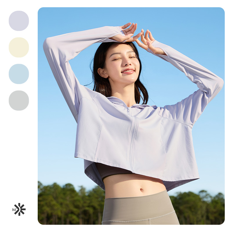 冰冰凉Pro丨361°防晒衣女夏季新款冰丝凉感透气披肩斗篷防晒服外套高清大图