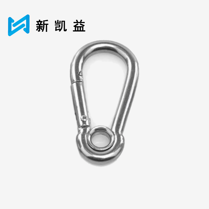 新凯益 304不锈钢弹簧扣保险安全扣 M8(带圈型) 个