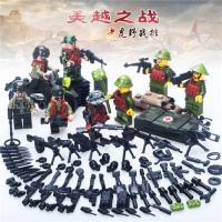 乐高迪龙D71010积木 二战美越战争喋血排军事积木人仔玩具