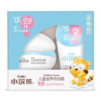小浣熊(Coati) 儿童滋养特润面霜50g+润肤乳35g套装 宝宝润肤霜