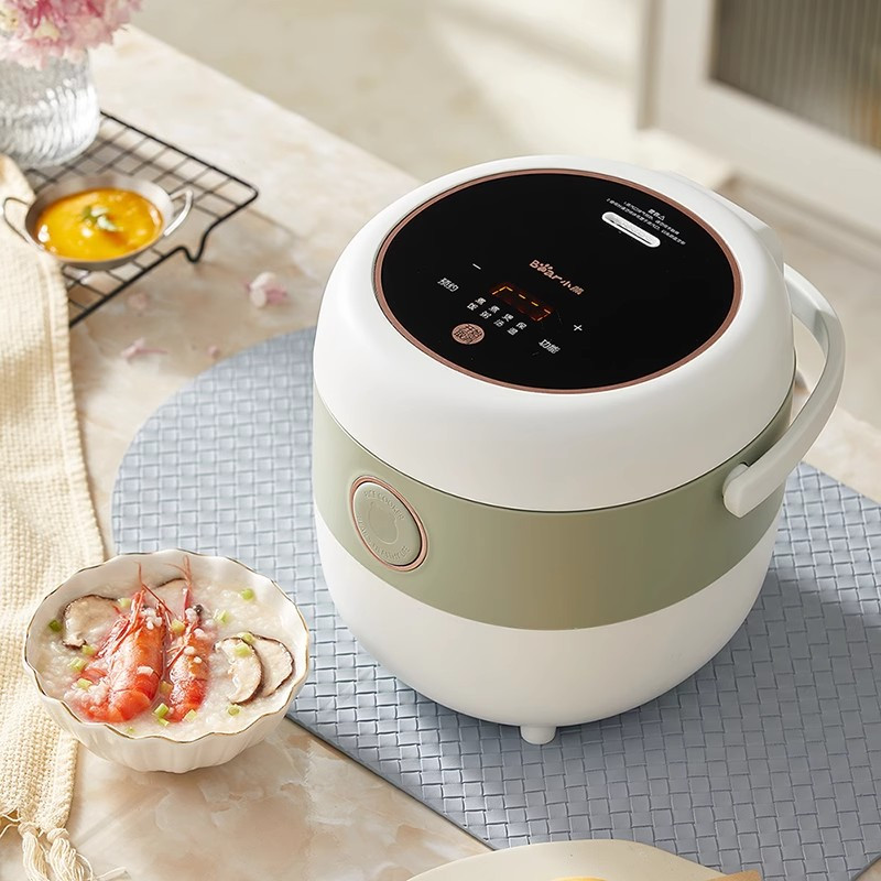 小熊迷你电饭煲陶瓷油1一2人一人食宝宝家用宿舍煮粥煮饭小电饭锅