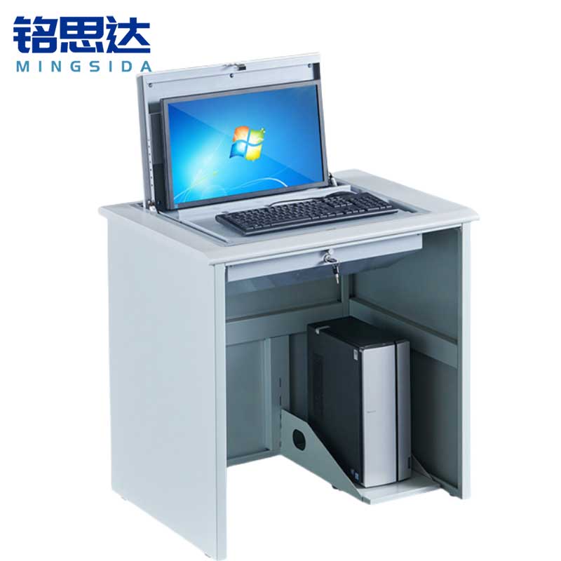 铭思达翻转电脑桌单人位张高清大图