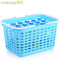 茶花收纳筐手提篮大号塑料沐浴篮买菜篮子1112 颜色随机