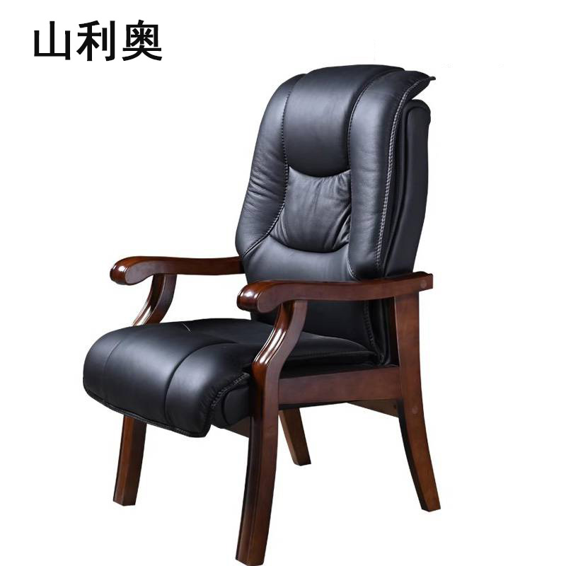 山利奥 橡木办公椅 扶手(803#)/把高清大图
