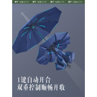 蕉下(BENEUNDER) 全自动雨伞遮阳伞 三折RP63224 森杉绿