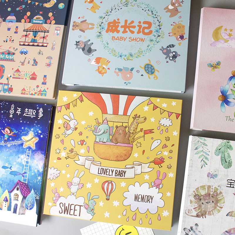 宝宝diy相册制作手工儿童成长纪念册幼儿园记录手册活页覆膜影集 三维工匠 12寸小狸+精选套餐高清大图