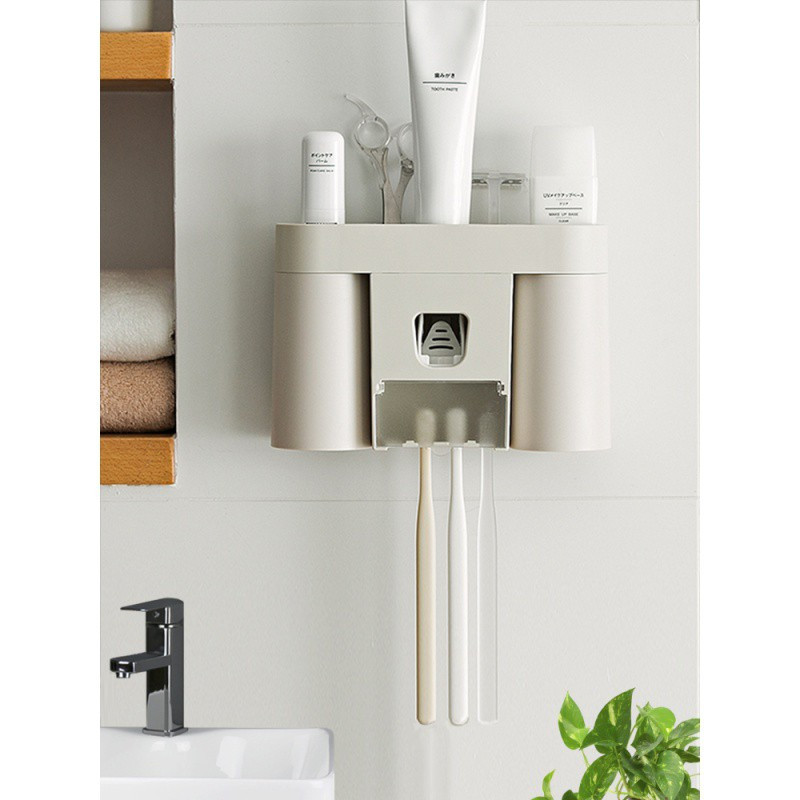 卫生间牙刷架漱口杯架壁挂刷牙杯牙具收纳架电动牙刷架