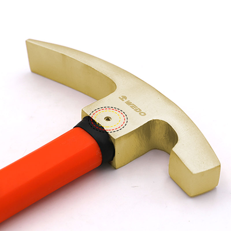 WEDO维度品牌 防爆工具 铝青铜 铍青铜 防爆装柄砖瓦锤 断砖锤 锤子 无火花高清大图