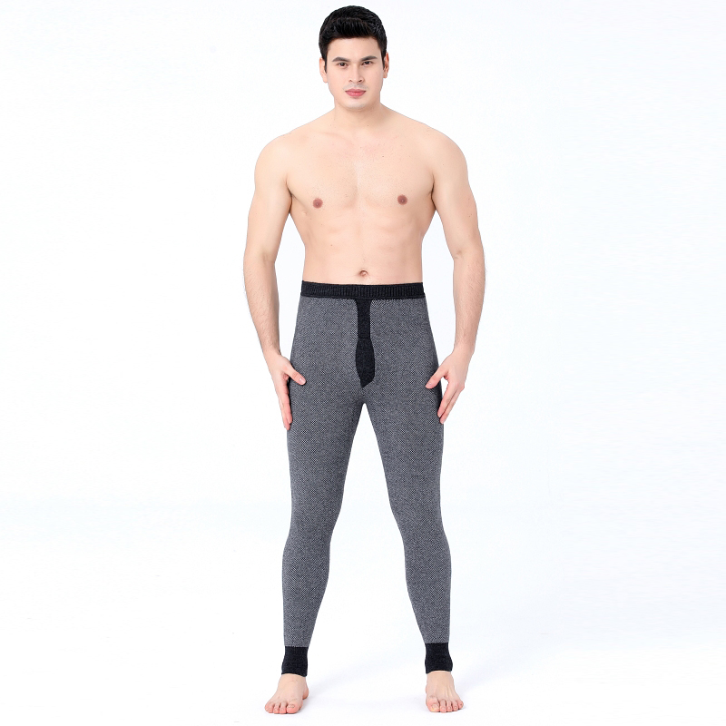 免费试穿 加厚100%纯山羊毛绒裤女厚款保暖打底裤中老年秋冬装羊毛裤男士2024冬装新款羊毛保暖裤男大码内穿毛裤加绒裤高清大图