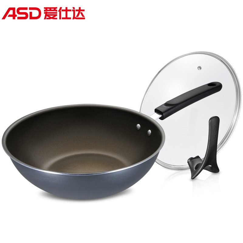 爱仕达(ASD) 30CM通磁少油烟不粘锅炒锅炒菜锅炒锅锅具JXE8330