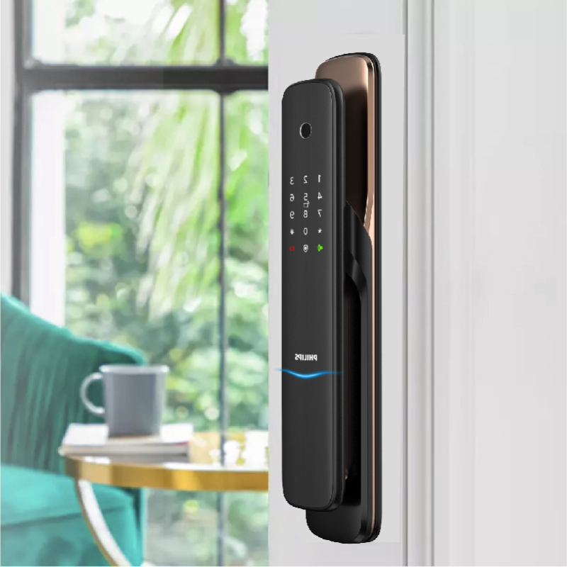[超级新品苏宁首发]飞利浦(Philips)智能门锁 DDL703K全自动家庭用防盗锁推拉全自动 电子锁 曜石黑