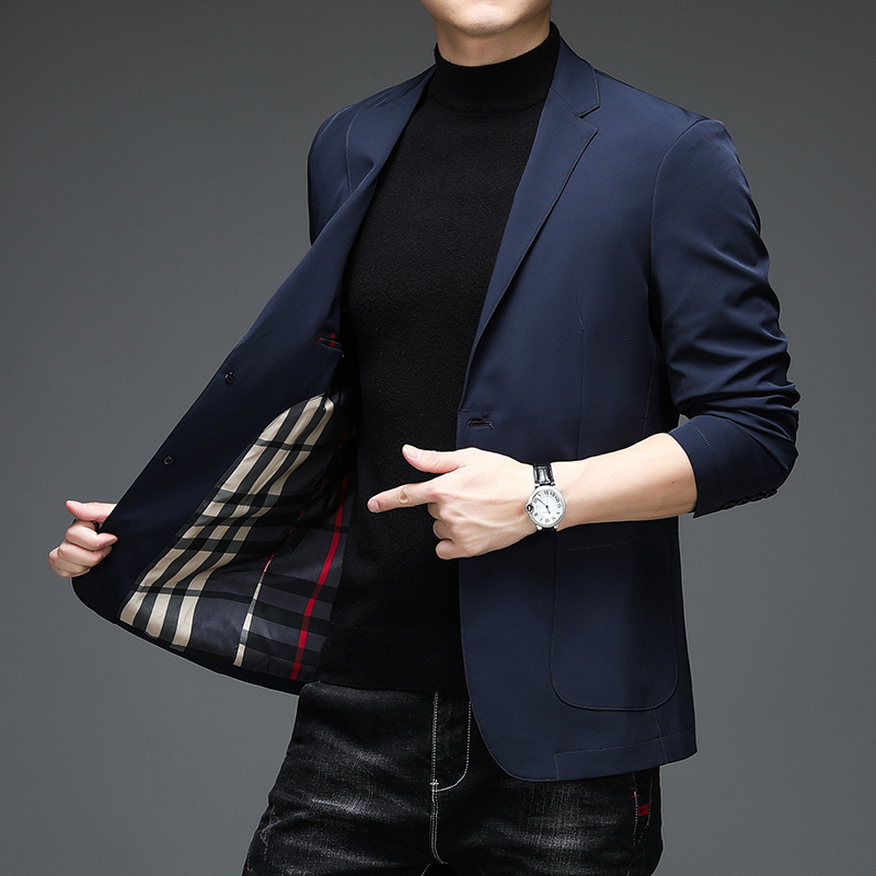 品牌国货新款潮流单件西服男士外套商务休闲秋季男装小单西装上衣