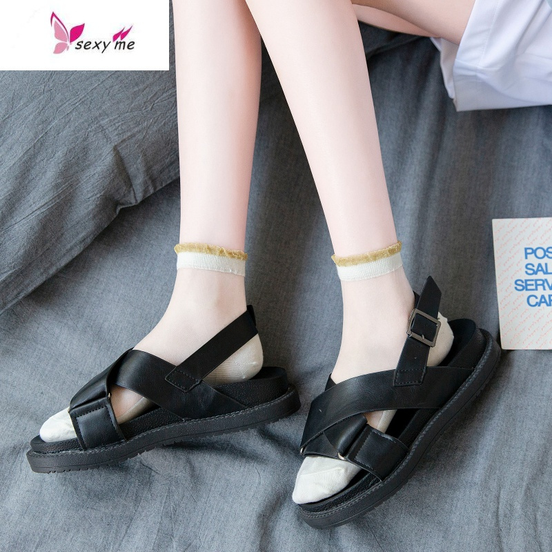 夏天袜子女薄款花边玻璃丝袜ins潮中筒透明棉隐形袜