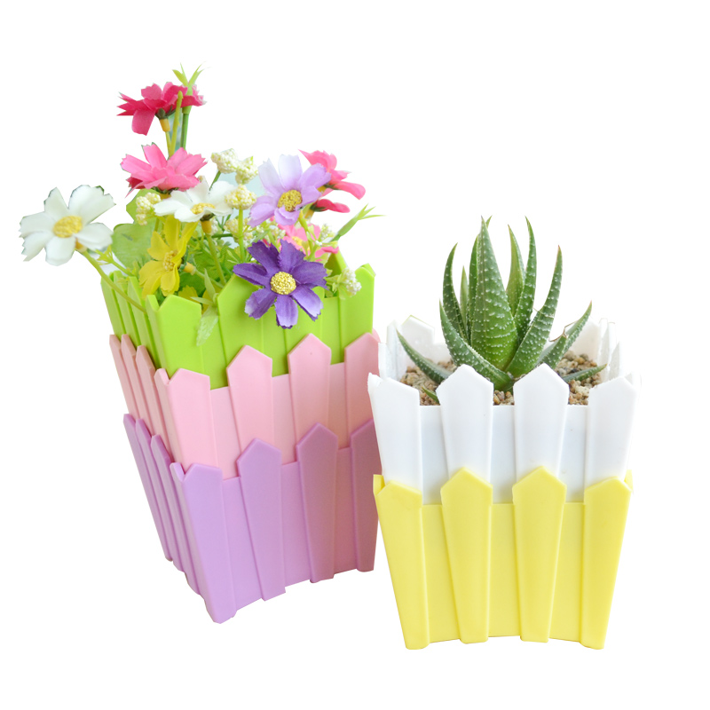 津沽园艺花盆容器桌面盆栽容器栅栏小花盆桌面阳台小绿植多肉植物花盆小巧可爱无孔多色可选参数配置 规格 性能 功能 苏宁易购