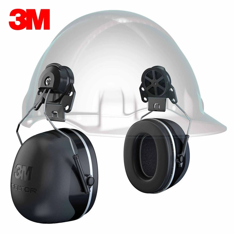 3M X5P3隔音耳罩挂安全帽防噪耳机建筑工地工作工业超强降噪音用高清大图