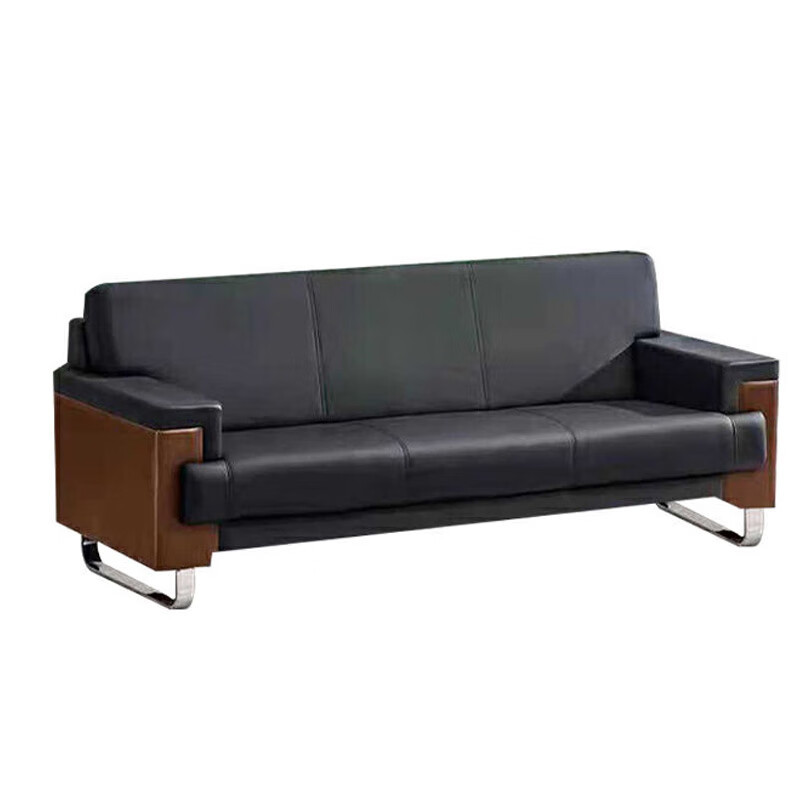 圣斯顿S-HB606-3 真皮三人位沙发2200*820*850mm(单位:张)黑色高清大图