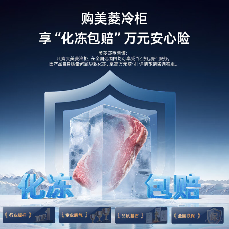 美菱(MELNG)卧式冰柜220升低霜家用商用双箱双温冷柜一级能效节能省电低噪冷藏冷冻大容量补贴电冰柜BCD-220DT高清大图