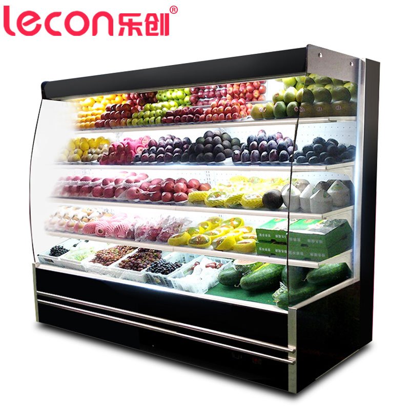 乐创电器旗舰店(lecon)LCFMG08 风幕柜 4.0米风冷展示柜冰柜超市保鲜柜商场水果蔬菜冷藏柜