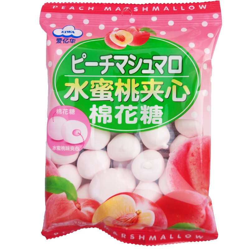 爱艺华抹茶夹心棉花糖90g