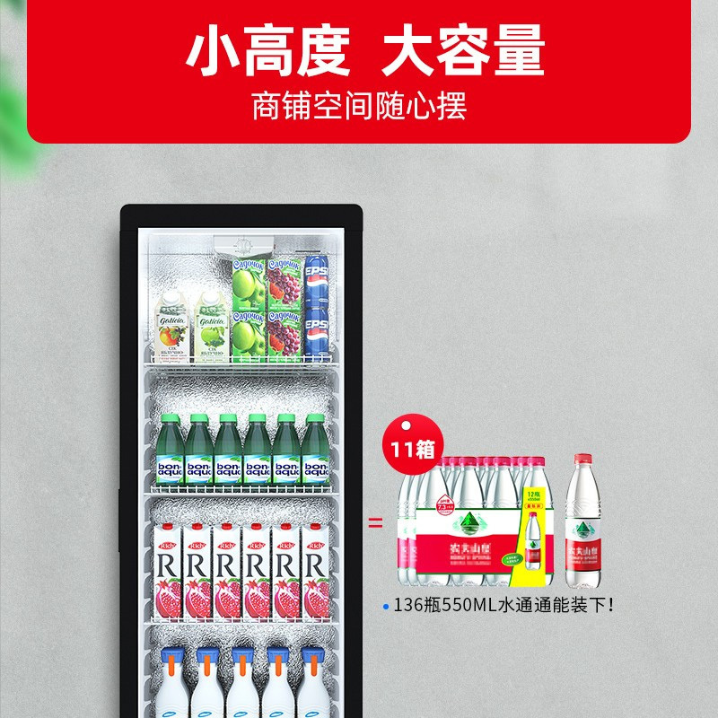 星星(XINGX)LSC-230YPE 230升 立式冰柜 保鲜柜 饮料柜 商用冷藏展示柜 饮料超市商店便利店