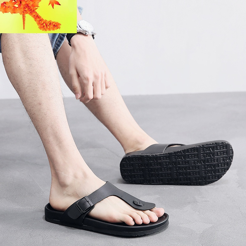 人字拖鞋男夏季室外潮流时尚沙滩凉鞋百搭外穿沙滩鞋夹脚大码拖鞋简畅