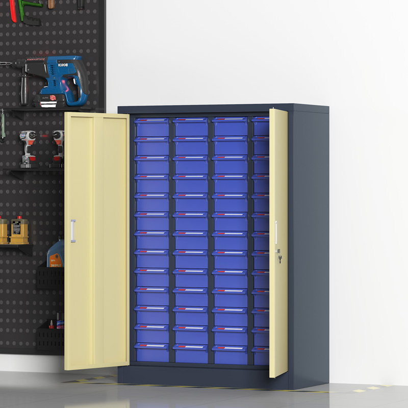 臻远 ZYLJG-W46 零件柜 52抽蓝色带门大号 778*360*1136高清大图