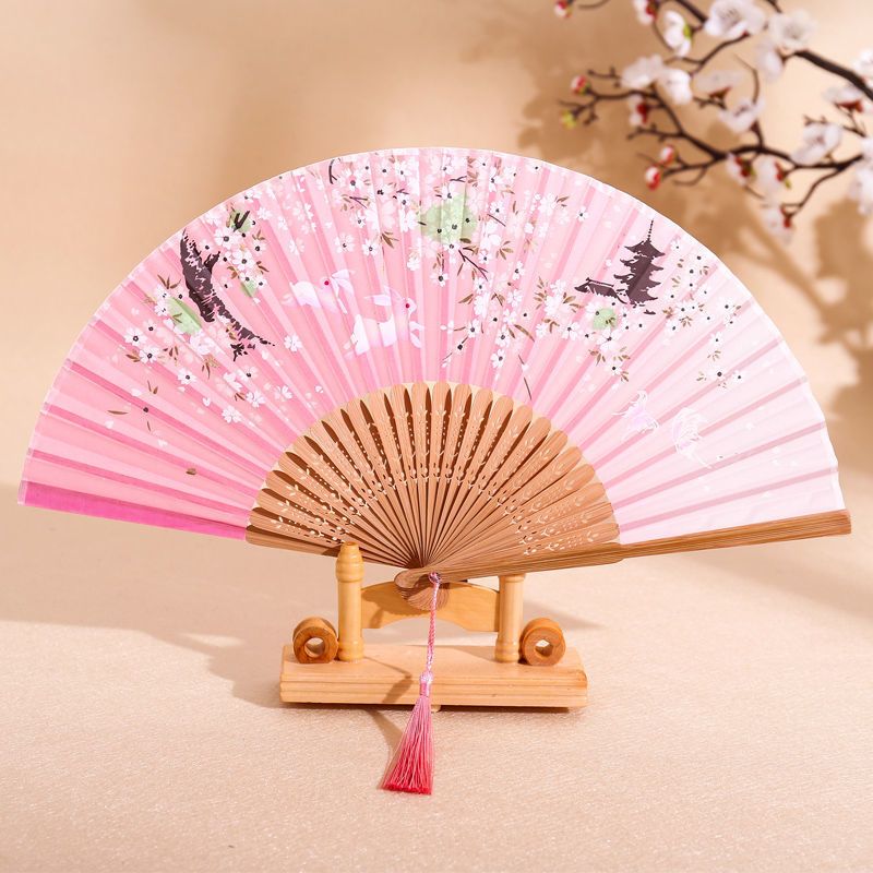 扇子折扇中国风女式学生古风苏夏季随身携带古装古代汉服小竹扇