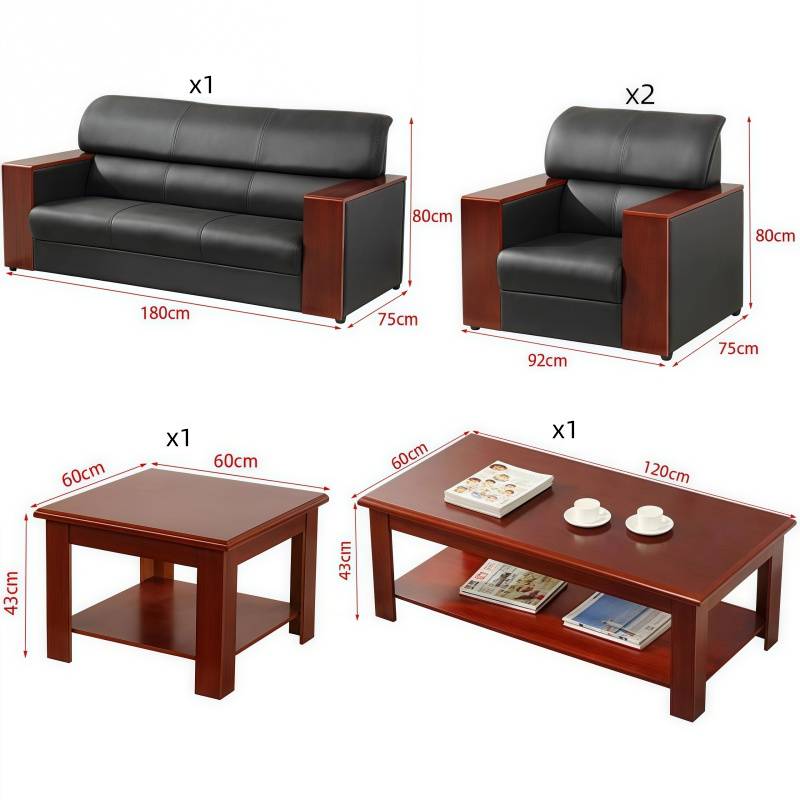 乐琪艺沙发茶几组合牛皮套高清大图