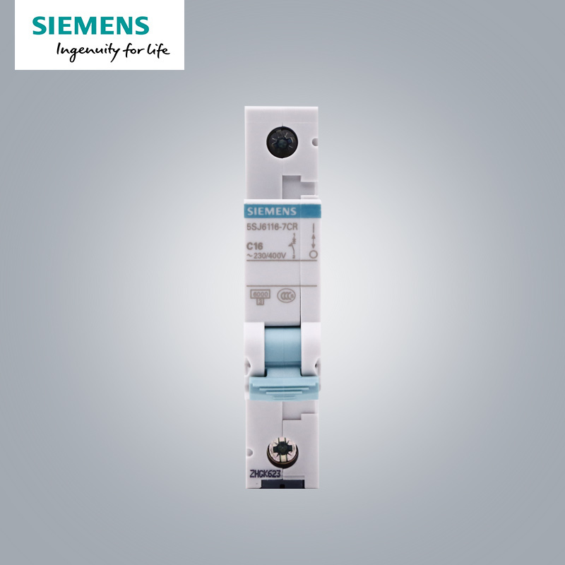 西门子(SIEMENS) 空气开关1P单进单出 16A标准型断路器 5SJ61167CR高清大图