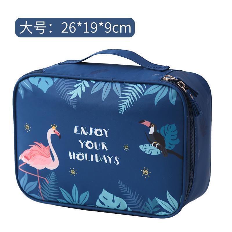 化妆包风女超火便携大容量收纳包多功能旅行洗漱包_507 ins款—火烈鸟大号
