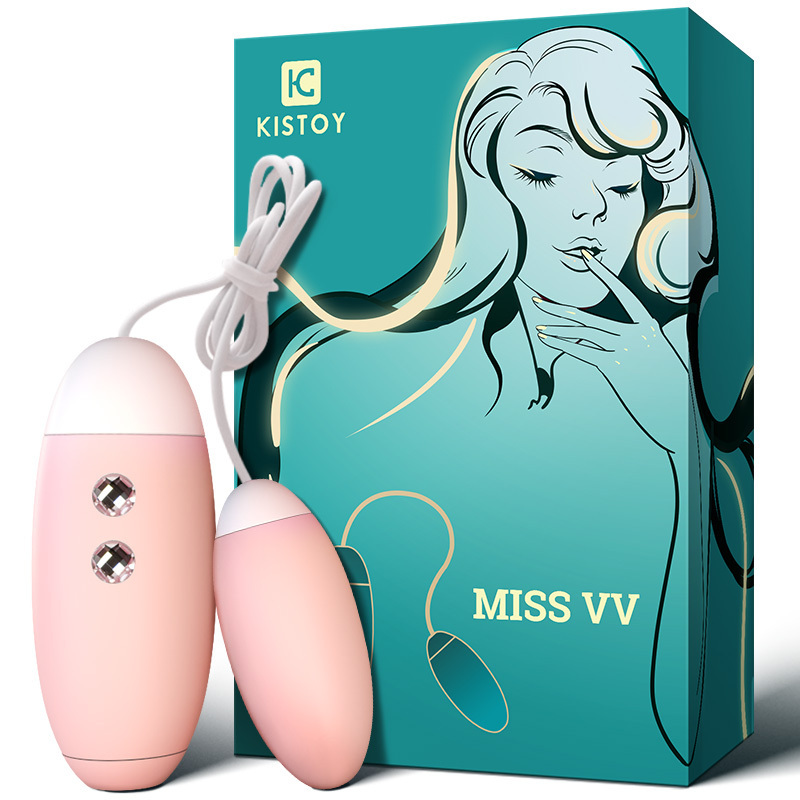 KISTOY MISS-VV遥控双头情趣跳蛋 充电变频迷你震动棒吸阴器吸吮按摩器女用自慰器 成人情趣女性用品