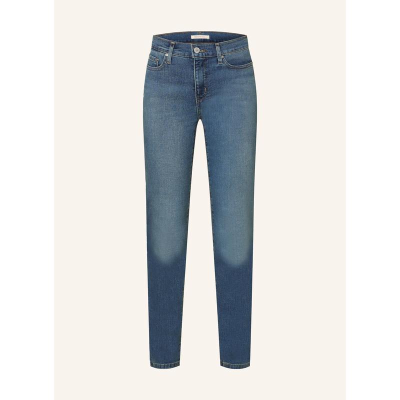 Levi's女士修身直筒牛仔裤软棉弹性舒适五口袋设计