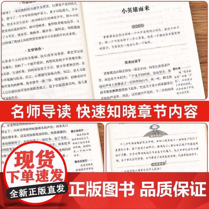 红色经典书籍小英雄雨来六年级上册必读的课外书正版三五四年级阅读下册管桦原著完整版小学生6人民北京教育天地出版社快乐读书吧高清大图