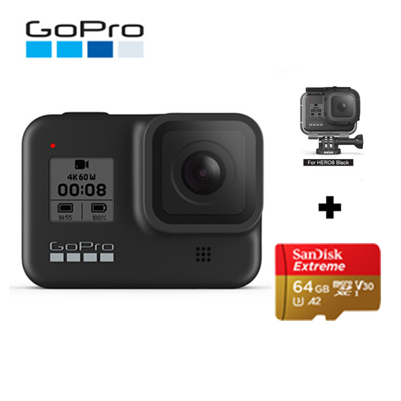 Gopro Hero8运动相机水下潜水4k户外直播防水摄像机vlog 官方标配 防水壳 64g卡报价 参数 图片 视频 怎么样 问答 苏宁易购