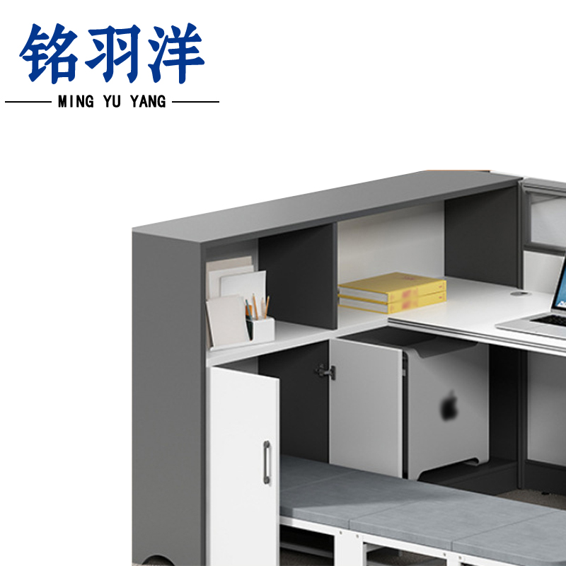 铭羽洋屏风工位含午休床单人位套高清大图