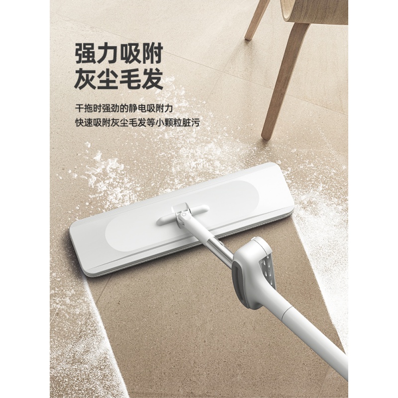 免手洗平板拖把家用懒人干湿吸水拖地一拖两用墩布地拖布净高清大图