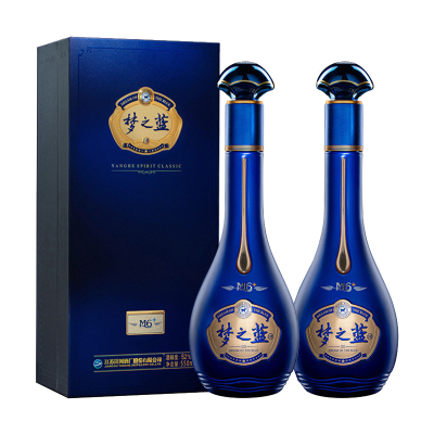 洋河梦之蓝M6+ 浓香型白酒 550mL *2瓶 52度
